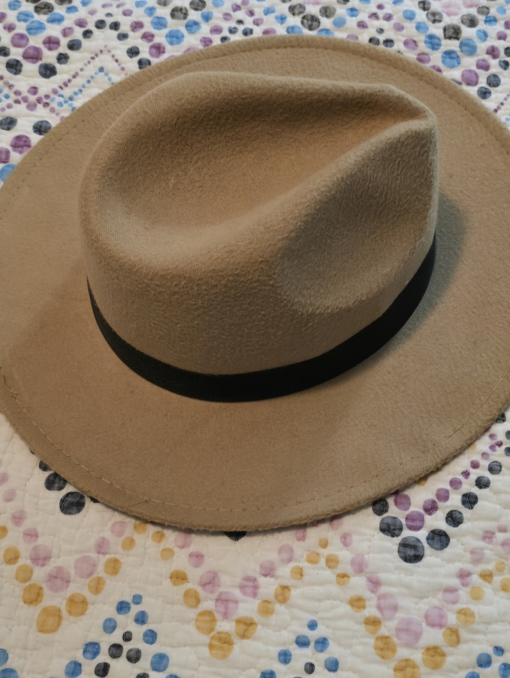 Nwt Lulla Collection Wide Brim Vintage Fedora Tan